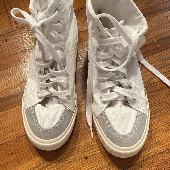 Mango Cotton Canvas Hi-Top Sneakers - Picture 2 of 6